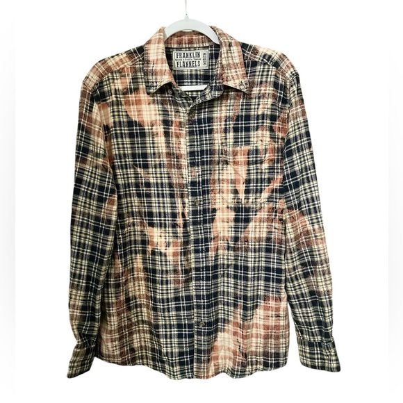 NWT Franklin Flannels Up Cycled Flannel Button Down Shirt Size M - Picture 1 of 5